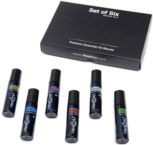 Healinu Roll-On Essential Oil Blends 6-Pack for Adults