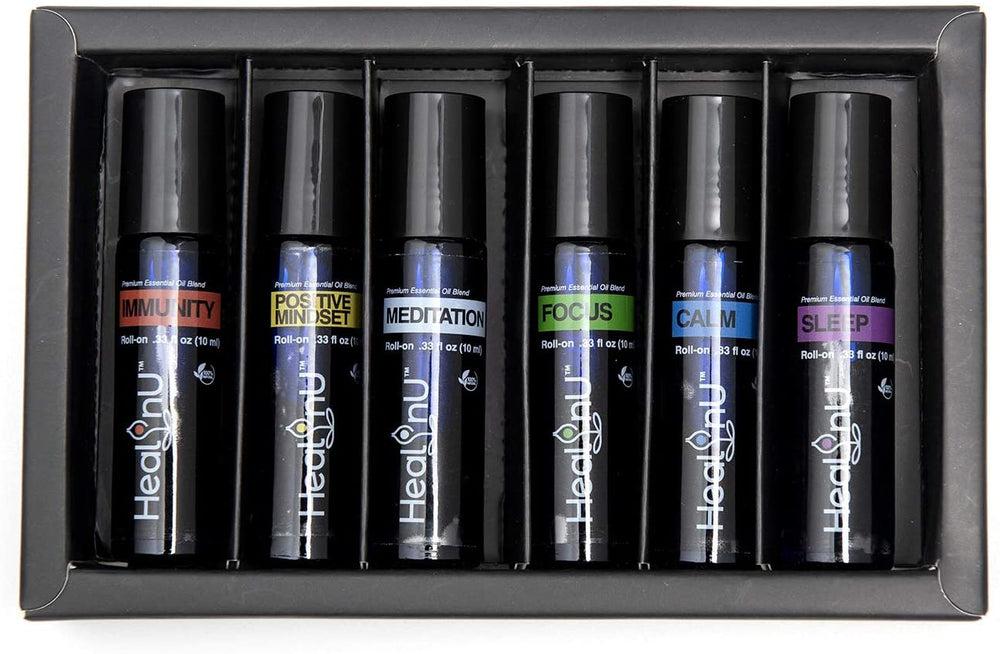 Healinu Roll-On Essential Oil Blends 6-Pack for Adults