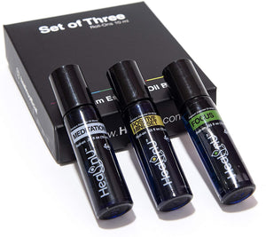 Healinu Roll-On Essential Oil Blends 3-Pack for Adults: Positive Mindset, Meditation and Focus