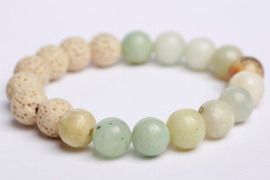 Amazonite & white lava