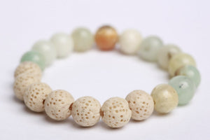 Amazonite & white lava