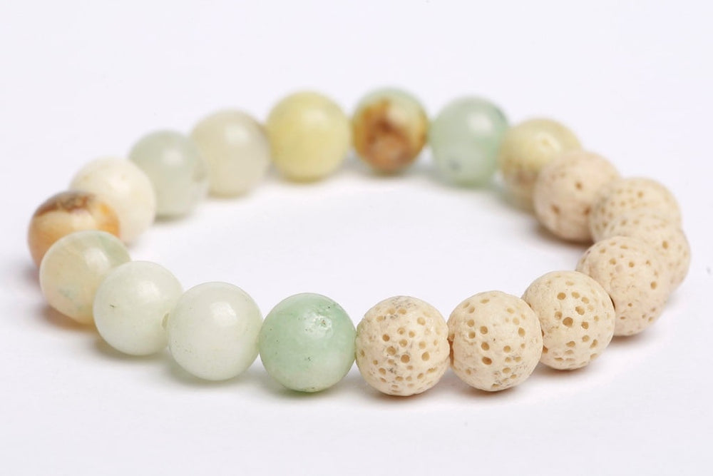 Amazonite & white lava