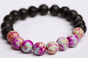 Jasper & Black lava beads