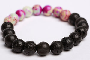 Jasper & Black lava beads