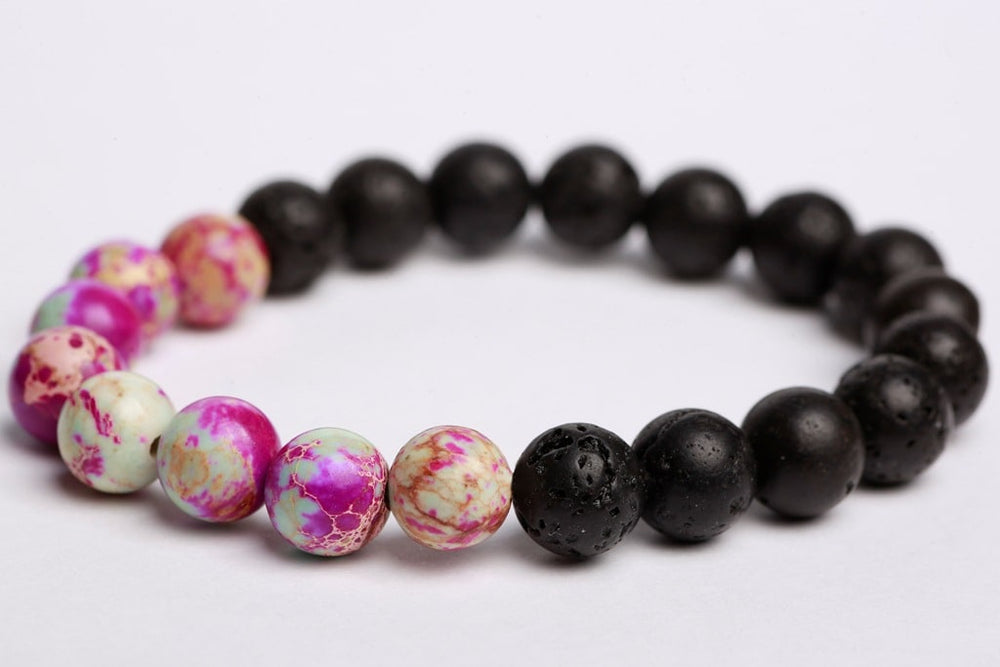 Jasper & Black lava beads