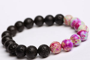 Jasper & Black lava beads